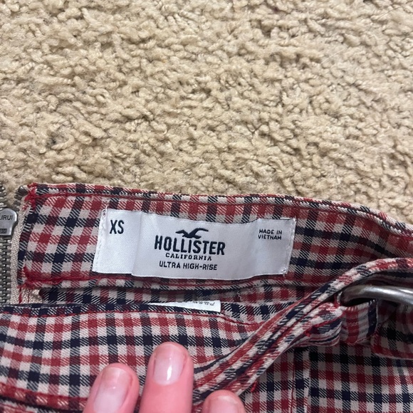 Hollister Dresses & Skirts - Hollister Red Plaid Ultra High-Rise Skirt
